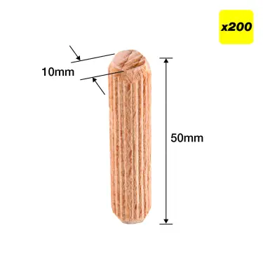Click Here To Enlarge This Photo Of Trend DWL&sol;10X50&sol;200 10mm x 50mm Wooden Dowels &lpar;200 pack&rpar;