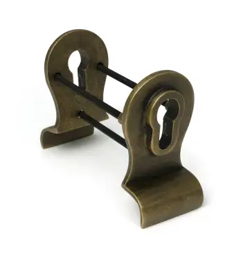 Click Here To Enlarge This Photo Of 52164 From The Anvil Burnished Brass 50mm Euro Door Pull &lpar;Back to Back fixings&rpar;