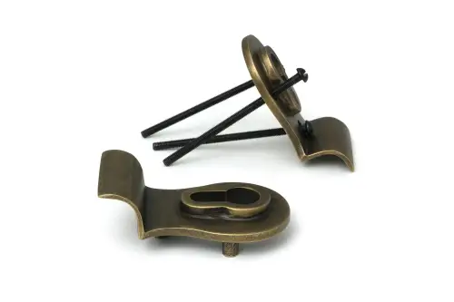 Click Here To Enlarge This Photo Of 52164 From The Anvil Burnished Brass 50mm Euro Door Pull &lpar;Back to Back fixings&rpar;