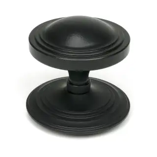 52533 From The Anvil Matt Black Art Deco Centre Door Knob