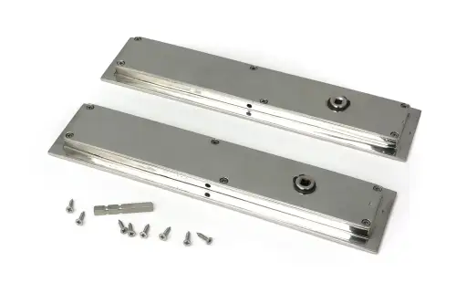 Click Here To Enlarge This Photo Of 52499 From The Anvil Polished Marine SS &lpar;316&rpar; 250mm Art Deco Rectangular Pull -Privacy Set