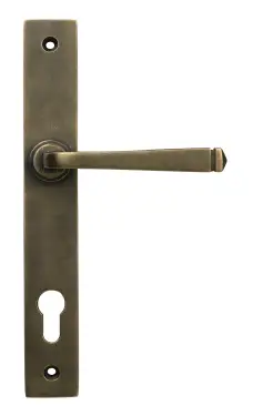 Click Here To Enlarge This Photo Of 52428 From The Anvil Burnished Brass Avon Slimline Lever Espag&period; Lock Set