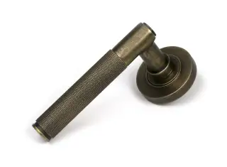 52433 From The Anvil Burnished Brass Brompton Lever on Rose Set &lpar;Plain&rpar;