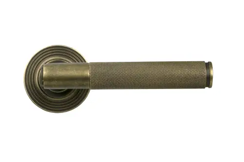 Click Here To Enlarge This Photo Of 52638 From The Anvil Burnished Brass Brompton Lever on Rose Set &lpar;Beehive&rpar; - Unsprung