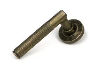 52638 From The Anvil Burnished Brass Brompton Lever on Rose Set &lpar;Beehive&rpar; - Unsprung
