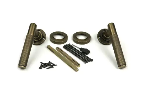 Click Here To Enlarge This Photo Of 52636 From The Anvil Burnished Brass Brompton Lever on Rose Set &lpar;Plain&rpar; - Unsprung