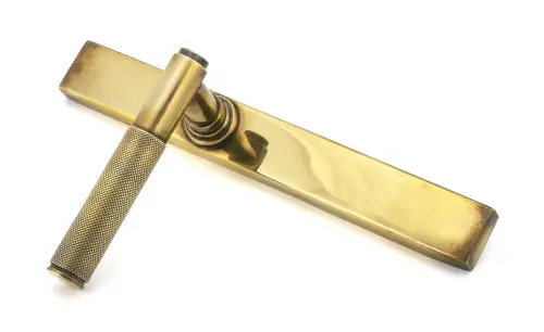 Click Here To Enlarge This Photo Of 52536 From The Anvil Aged Brass Brompton Slimline Lever Espag&period; Latch Set
