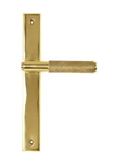52542 From The Anvil Polished Brass Brompton Slimline Lever Espag&period; Latch Set