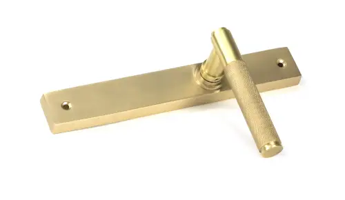 Click Here To Enlarge This Photo Of 52419 From The Anvil Satin Brass Brompton Slimline Lever Espag&period; Latch Set