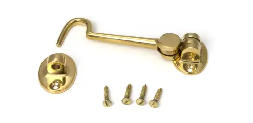 Click Here To Enlarge This Photo Of 52259 From The Anvil Polished Brass 4" Cabin Hook