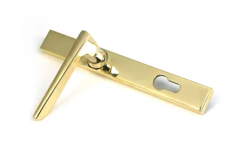 Click Here To Enlarge This Photo Of 52607 From The Anvil Polished Brass Eaton Slimline Lever Espag&period; Lock Set