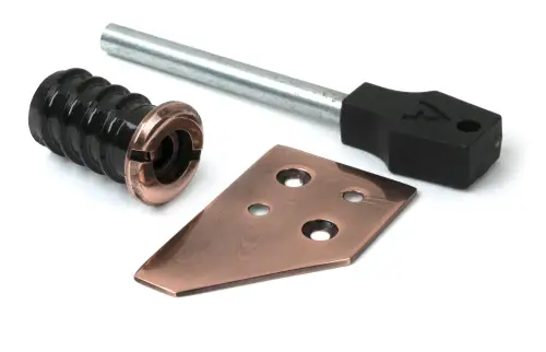Click Here To Enlarge This Photo Of 52401 From The Anvil Polished Bronze Flush Sash Stop with Key