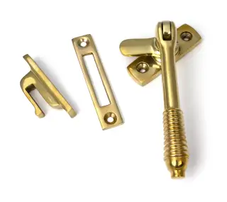 52317 From The Anvil Polished Brass Locking Reeded Fastener