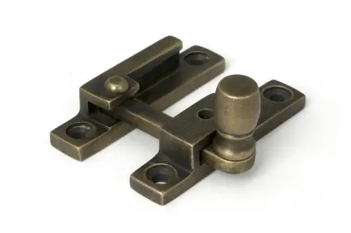 Click Here To Enlarge This Photo Of 52360 From The Anvil Burnished Brass Mushroom Quadrant Fastener - Narrow