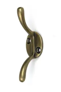 52254 From The Anvil Burnished Brass Newbury Cleat Hook