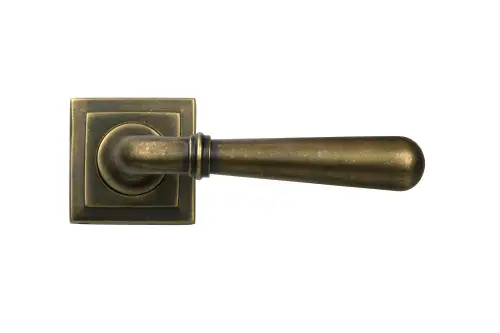 Click Here To Enlarge This Photo Of 52440 From The Anvil Burnished Brass Newbury Lever on Rose Set &lpar;Square&rpar;