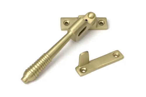 Click Here To Enlarge This Photo Of 52322 From The Anvil Satin Brass Night-Vent Locking Reeded Fastener