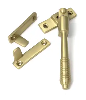 52322 From The Anvil Satin Brass Night-Vent Locking Reeded Fastener