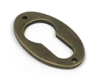 52457 From The Anvil Burnished Brass Oval Euro Escutcheon