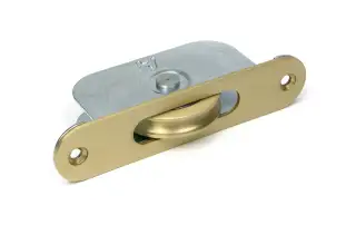 52398 From The Anvil Satin Brass Radiused Sash Pulley 75kg