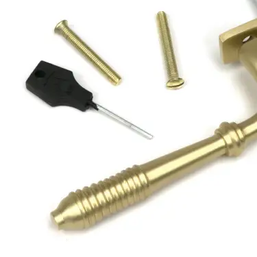 Click Here To Enlarge This Photo Of 52309 From The Anvil Satin Brass Reeded Espag - RH
