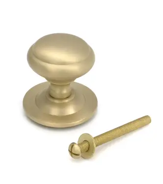 Click Here To Enlarge This Photo Of 52405 From The Anvil Satin Brass Round Centre Door Knob