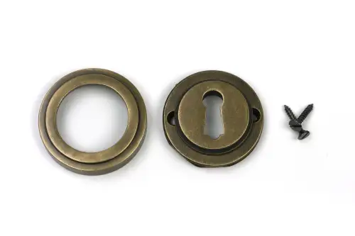 Click Here To Enlarge This Photo Of 52444 From The Anvil Burnished Brass Round Escutcheon &lpar;Art Deco&rpar;