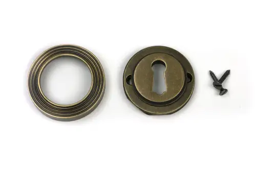 Click Here To Enlarge This Photo Of 52445 From The Anvil Burnished Brass Round Escutcheon &lpar;Beehive&rpar;