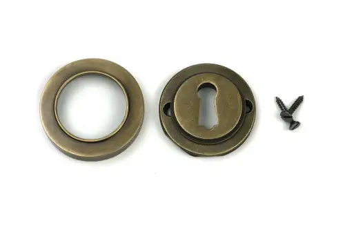 Click Here To Enlarge This Photo Of 52443 From The Anvil Burnished Brass Round Escutcheon &lpar;Plain&rpar;