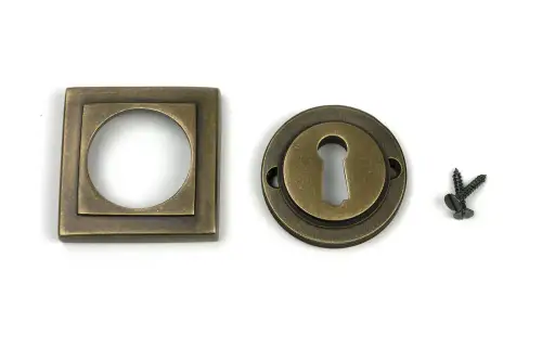 Click Here To Enlarge This Photo Of 52446 From The Anvil Burnished Brass Round Escutcheon &lpar;Square&rpar;