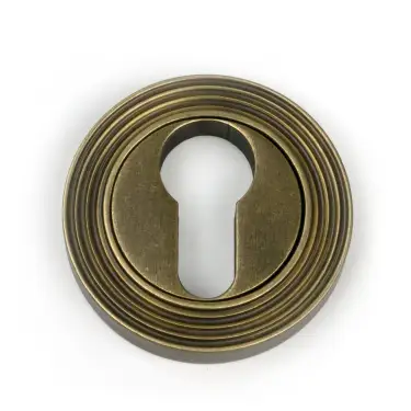 Click Here To Enlarge This Photo Of 52449 From The Anvil Burnished Brass Round Euro Escutcheon &lpar;Beehive&rpar;
