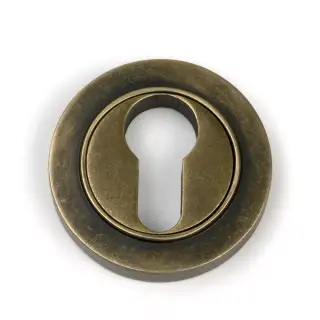 52447 From The Anvil Burnished Brass Round Euro Escutcheon &lpar;Plain&rpar;