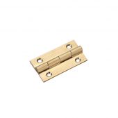 TDF100SB - Zoo Hardware Solid Drawn Brass Butt Hinges - 38 x 22 x 1&period;3mm Satin Brass