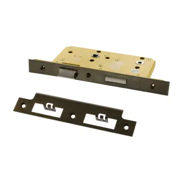 Click Here To Enlarge This Photo Of Atlantic - ALKDINB60HDMAB DIN Heavy Duty Bathroom Lock 60mm Backset &lpar;78mm c&sol;c&rpar; - Matt Antique Brass