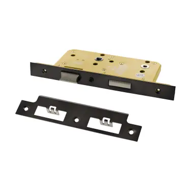 Click Here To Enlarge This Photo Of Atlantic - ALKDINB60HDMBN DIN Heavy Duty Bathroom Lock 60mm Backset &lpar;78mm c&sol;c&rpar; - Matt Gun Metal