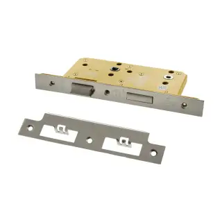 Atlantic - ALKDINB60HDPC DIN Heavy Duty Bathroom Lock 60mm Backset &lpar;78mm c&sol;c&rpar; - Polished Chrome