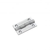 TDF100SC - Zoo Hardware Solid Drawn Brass Butt Hinges - 38 x 22 x 1&period;3mm Satin Chrome