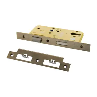 Atlantic - ALKDINES60HDAB DIN Heavy Duty Euro Profile Sashlock 60mm Backset &lpar;72mm c&sol;c&rpar; - Antique Brass