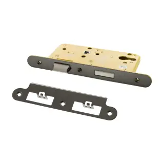 Atlantic - ALKDINRES60HDBN DIN &lpar;Radius&rpar; Heavy Duty Euro Profile Sashlock 60mm Backset &lpar;72mm c&sol;c&rpar; - Black Nickel