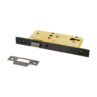 Atlantic - ALKDINRL60HDMBN DIN &lpar;Radius&rpar; Heavy Duty Latch 60mm Backset - Matt Gun Metal