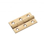TDF105SB - Zoo Hardware Solid Drawn Brass Butt Hinges - 50 x 28 x 1&period;5mm Satin Brass