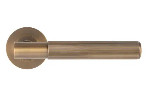 Click Here To Enlarge This Photo Of Eclipse 63247 Matt Antique Brass 'Linear' Lever on Round Rose Set &lpar;Insignia Range&rpar;
