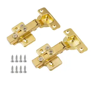 Eclipse 99022 35mm Satin Brass Clip On 3D Soft Close Cabinet Hinge 105&deg; Full Overlay - Pack of 2