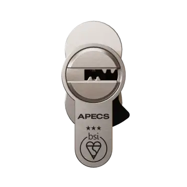 Click Here To Enlarge This Photo Of AP35-35BSNTT APECS 70mm &lpar;35T&sol;35&rpar; Euro Profile British Standard 3&ast; TS007 Kitemarked Cylinder & Turn - Satin Nickel