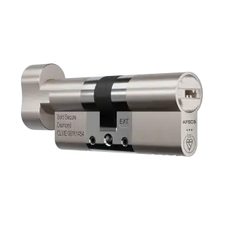 AP35-35BSNTT APECS 70mm &lpar;35T&sol;35&rpar; Euro Profile British Standard 3&ast; TS007 Kitemarked Cylinder & Turn - Satin Nickel
