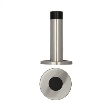 Click Here To Enlarge This Photo Of JSS07 Frelan Hardware Satin Stainless Steel Wall Mounted Door Stop &lpar;No Rose&rpar;  80x48mm