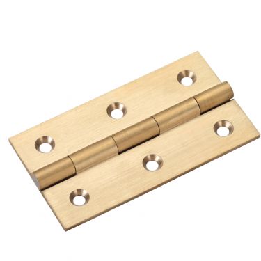 Click Here To Enlarge This Photo Of TDF115SB - Zoo Hardware Solid Drawn Brass Butt Hinges - 75 x 41 x 2mm Satin Brass