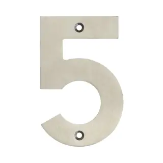 JSS-5 Frelan Hardware 100mm Satin Stainless Steel Numeral No&period;5