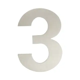 JNSS-3 Frelan Hardware Satin Stainless Steel 150mm Numeral No&period;3