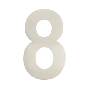 Click Here To Enlarge This Photo Of JNSS-8 Frelan Hardware Satin Stainless Steel 150mm Numeral No&period;8